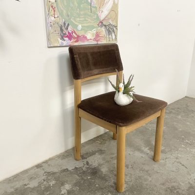 Silla madera y terciopelo